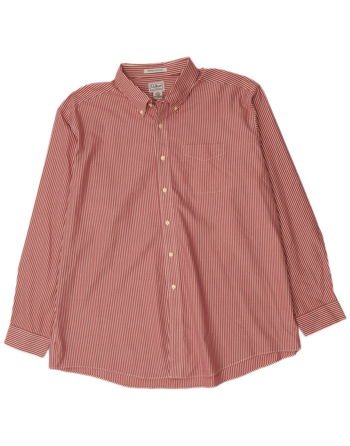 L.L.Bean herreskjorte 2XL rødstribet bomuld