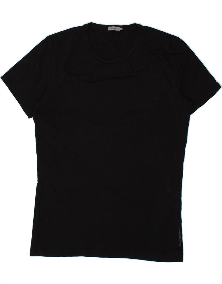 CALVIN KLEIN JEANS Mens T-Shirt Top Large Black Cotton Vintage Calvin Klein Jeans and Second-Hand Calvin Klein Jeans from Messina Hembry 