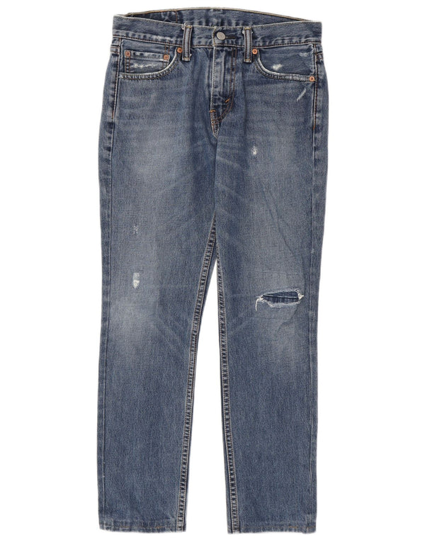 Levi's Womens 511 Distressed Slim Jeans W30 L28 Blå Bomuld