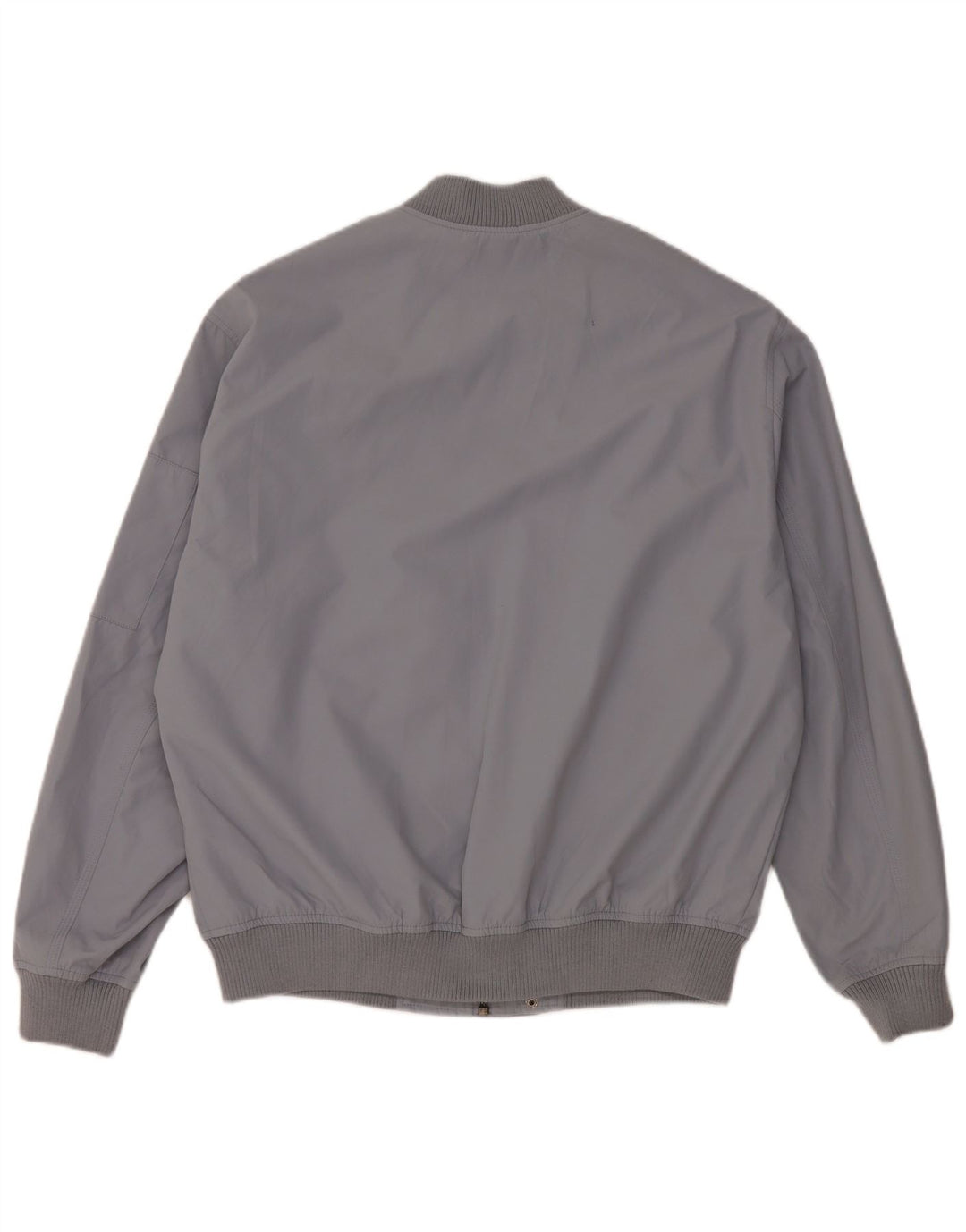 Zara Herre Bomber Jacket UK 38 Medium Grey Polyester