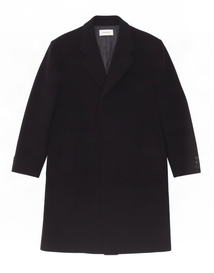 Jon Braye Herre Overfrakke UK 42 XL Navy Blue Wool
