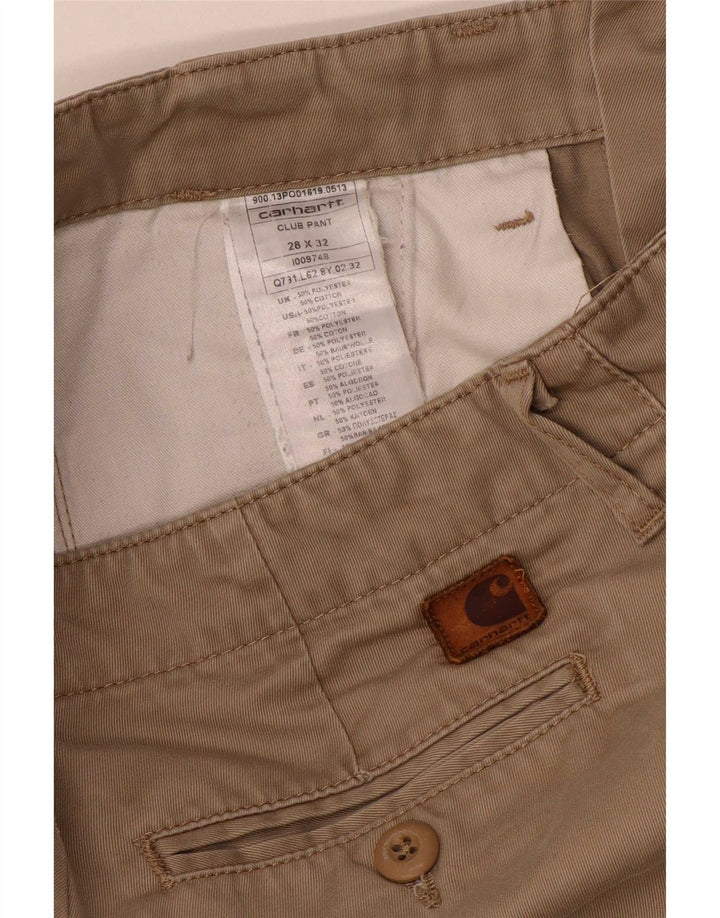 Carhartt Herre Slim Chino Bukser W28 L32 Beige Polyester