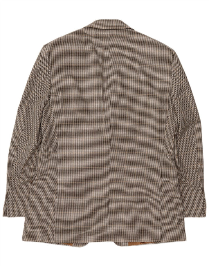 Marks & Spencer Herre 2-knaps blazerjakke UK 40 Medium Brown Houndstooth