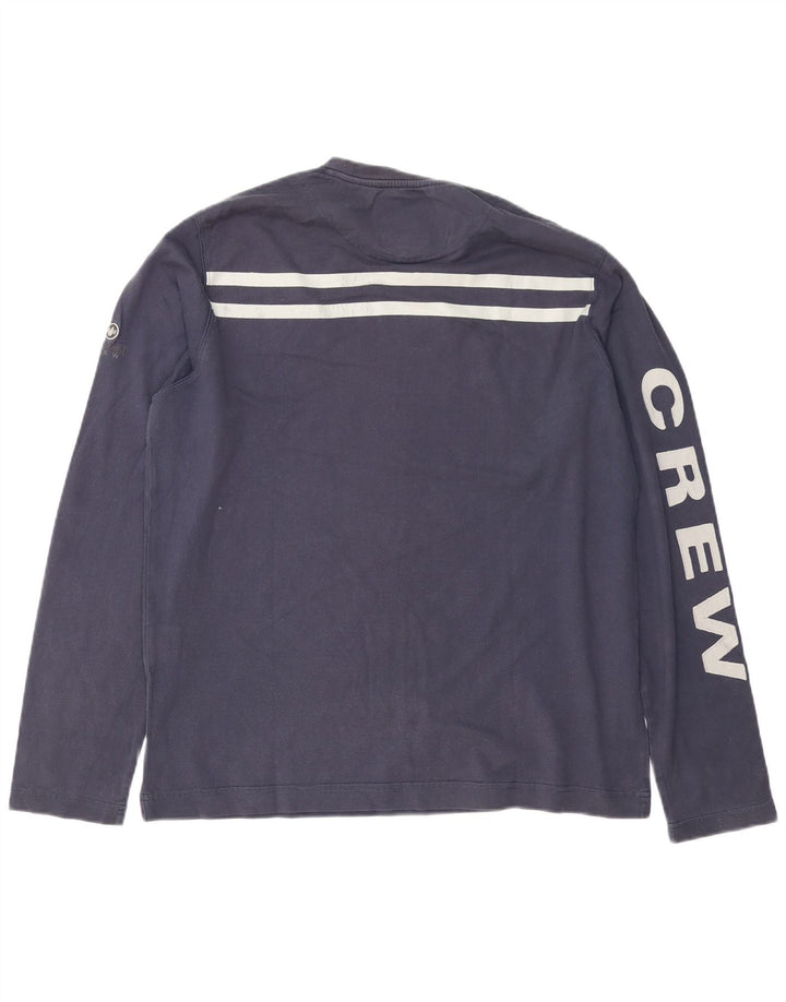 Murphy & Nye Herre grafisk T-shirt langærmet stor marineblå stribet