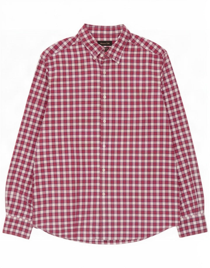 Massimo Dutti Herreskjorte 2XL Pink Gingham