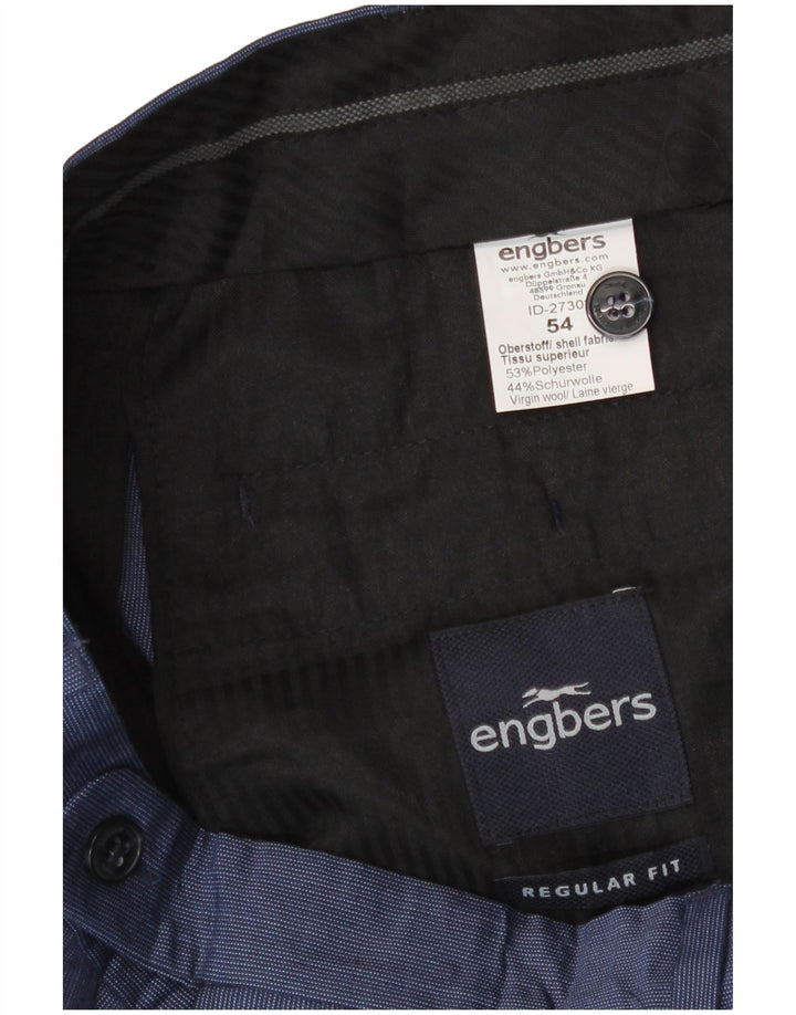 Engbers Herre Regular Fit Suit Bukser IT 54 2XL W38 L33 Blå Polyester