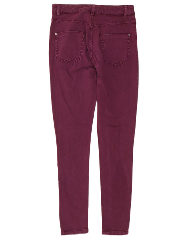 Marks & Spencer Dame Skinny Jeans UK 10 Small W28 L28 Maroon Bomuld