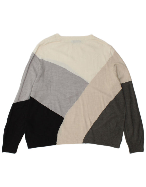 Marks & Spencer Dame Boat Neck Jumper Sweater UK 16 Large Grey