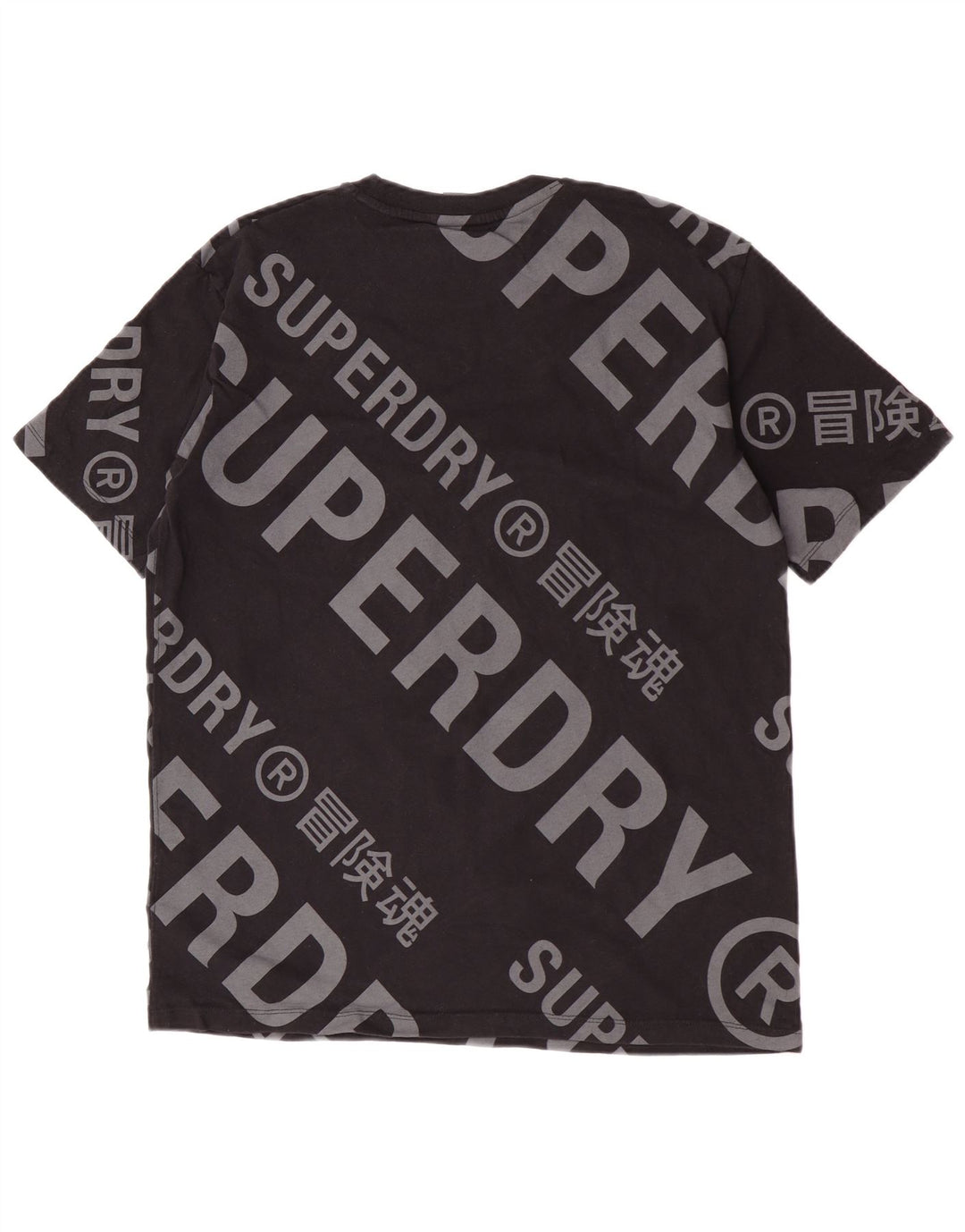 Superdry Herre grafisk T-shirt Top Medium Sort Bomuld