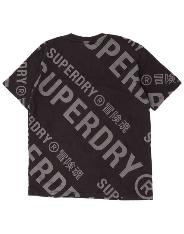 Superdry Herre grafisk T-shirt Top Medium Sort Bomuld
