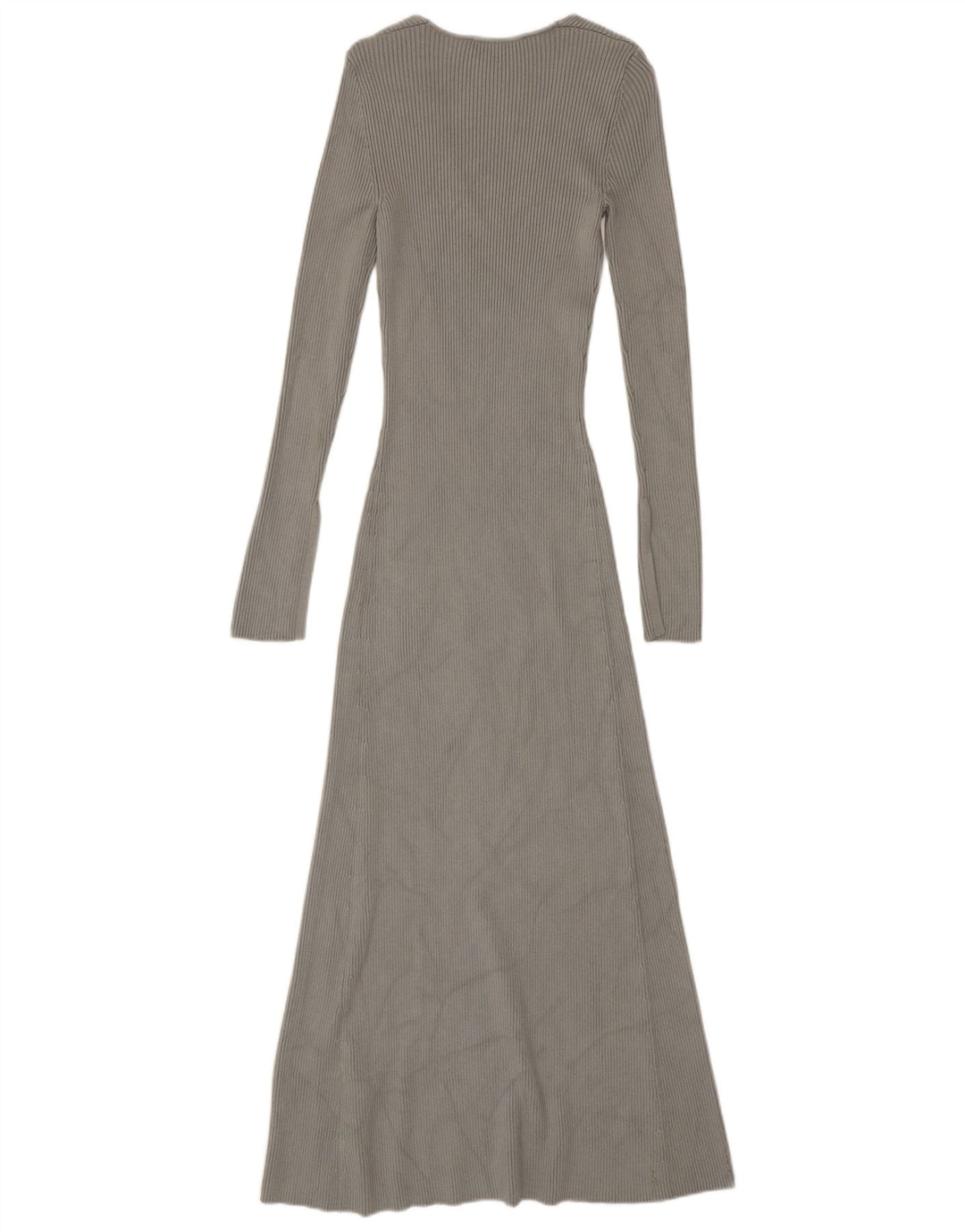 Zara Dame Maxi Jumper Kjole UK 8 Small Grey Viscose