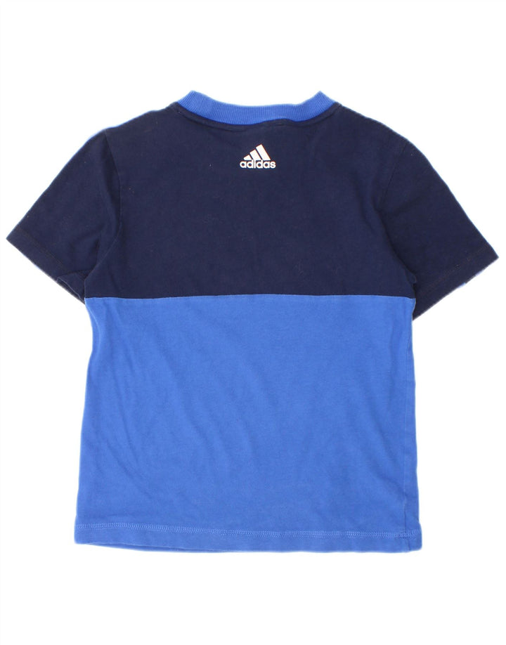 Adidas drenge grafisk t-shirt top 7-8 år blå farveblok