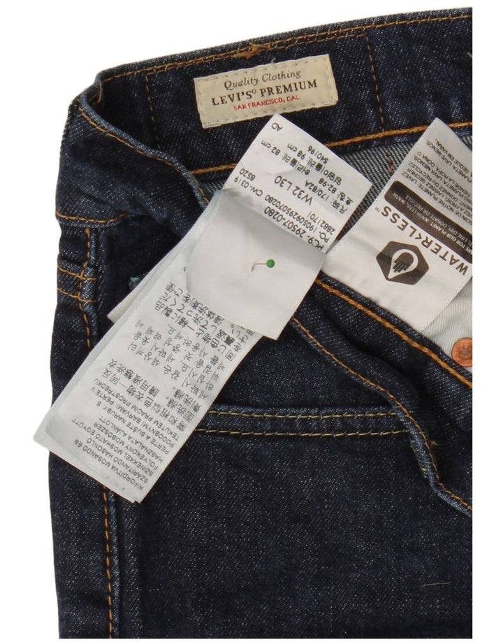 LEVI'S Dame 502 Straight Jeans W32 L30 Blå Bomuld