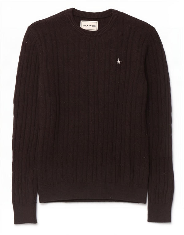 Jack Wills Herre Boat Neck Jumper Sweater Medium Sort Nylon