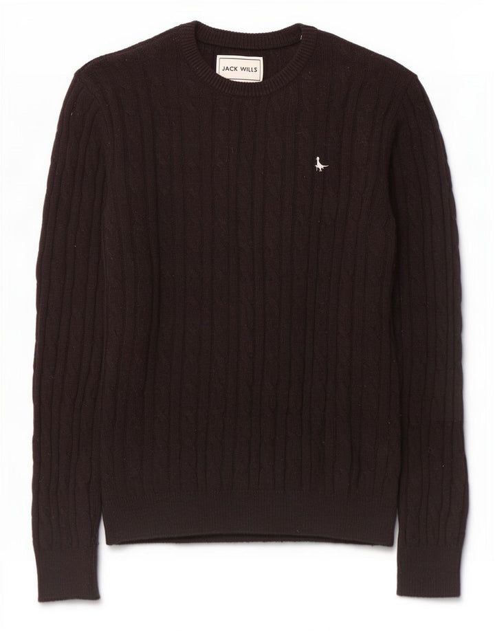 Jack Wills Herre Boat Neck Jumper Sweater Medium Sort Nylon