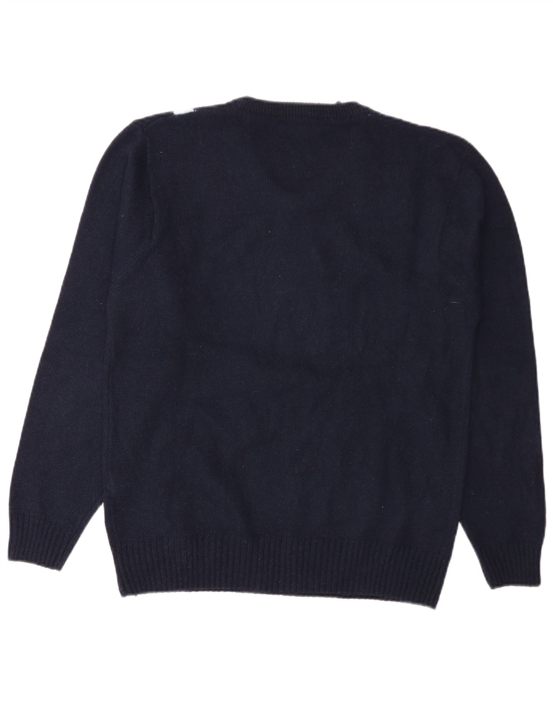 Ny Sensation Herre V-hals Jumper Sweater Large Navy Blue Argyle/Diamond
