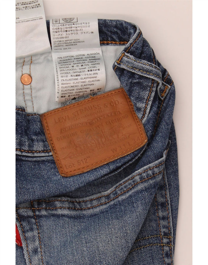 LEVI'S Mens 512 Slim Tapered Jeans W31 L34 Blue Cotton Vintage Levi's and Second-Hand Levi's from Messina Hembry 