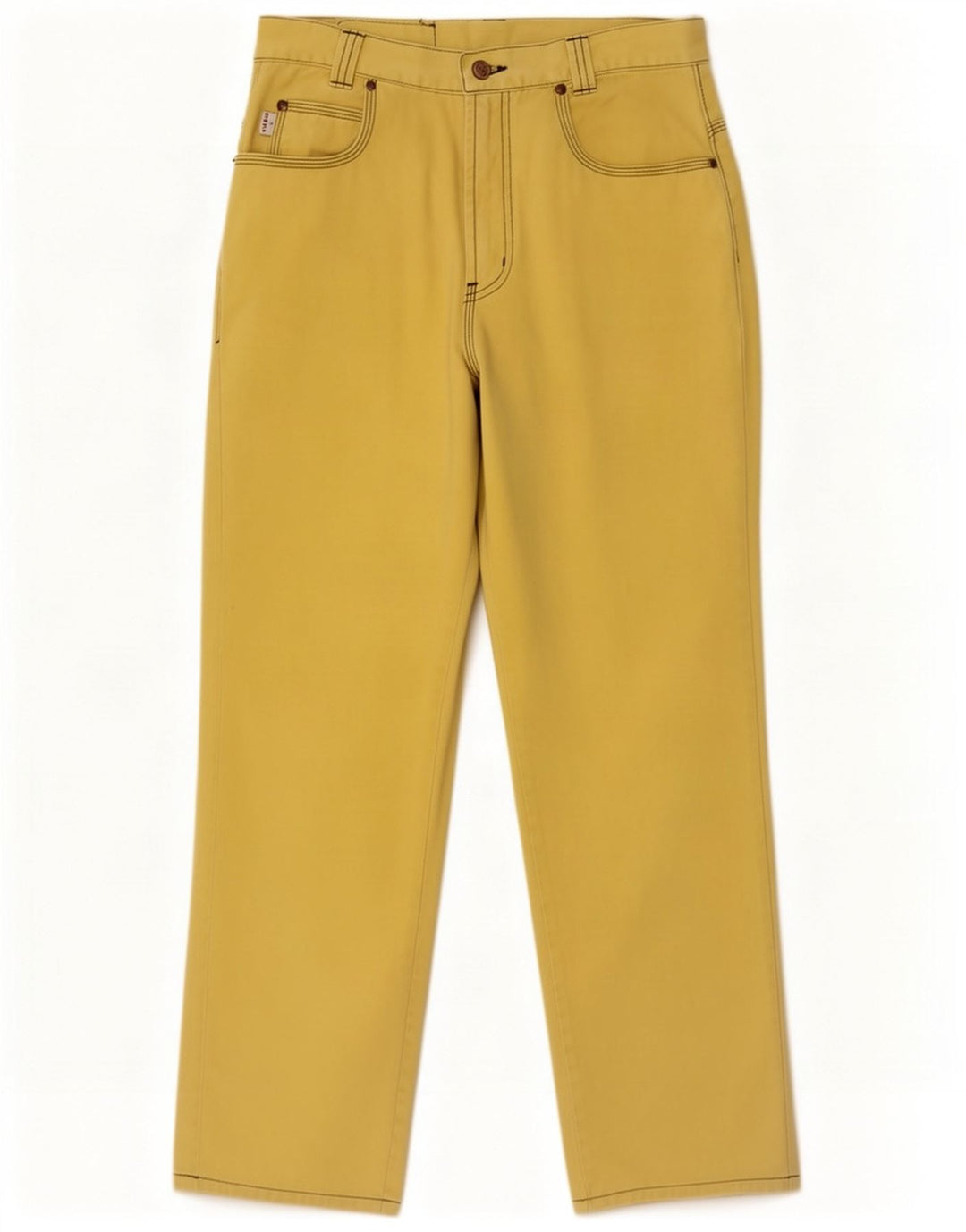 Easy Dame Straight Jeans W30 L29 Gul Bomuld