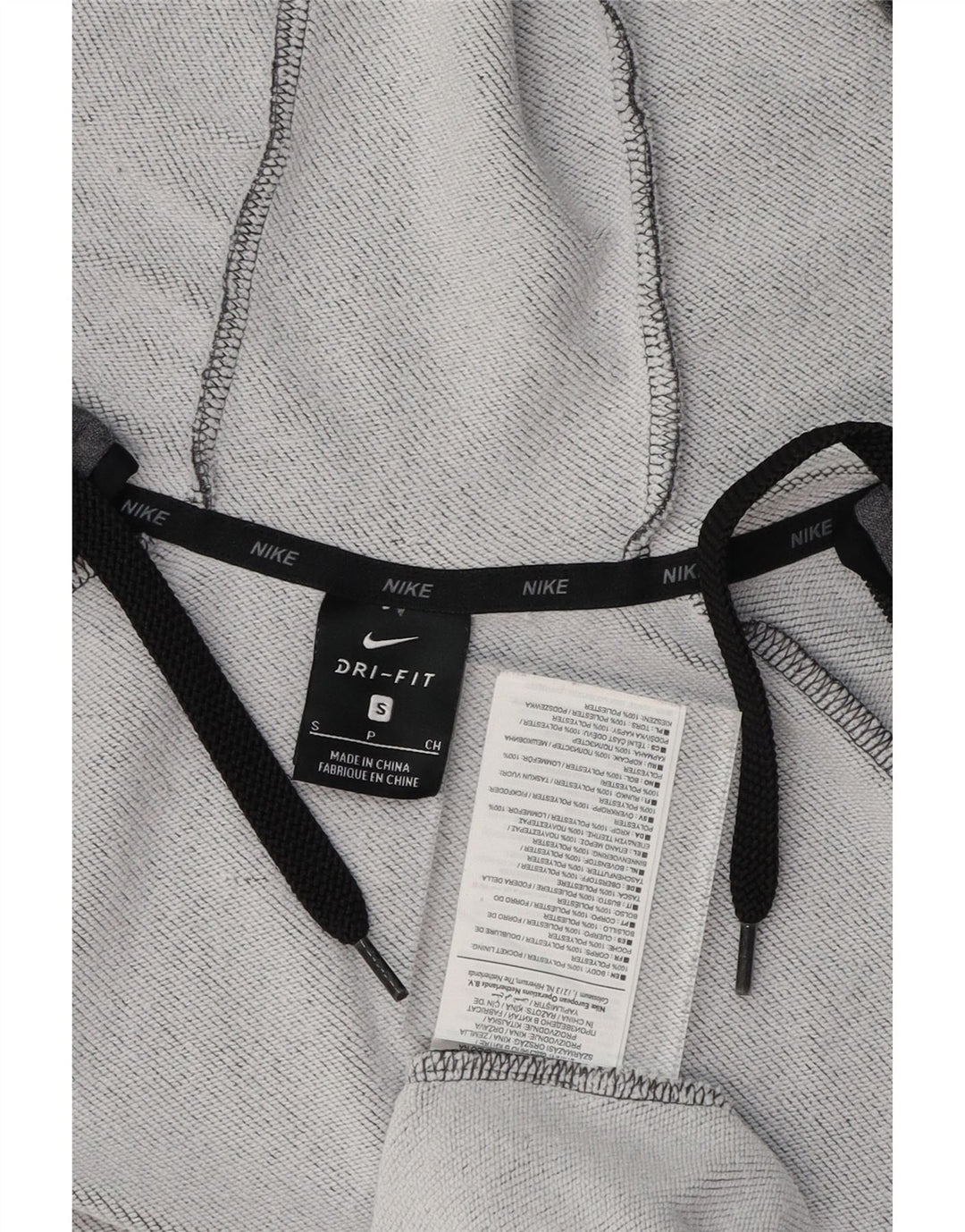 NIKE Mens Dri Fit Zip Hoodie Sweater Small Grey Polyester Vintage Nike and Second-Hand Nike from Messina Hembry 