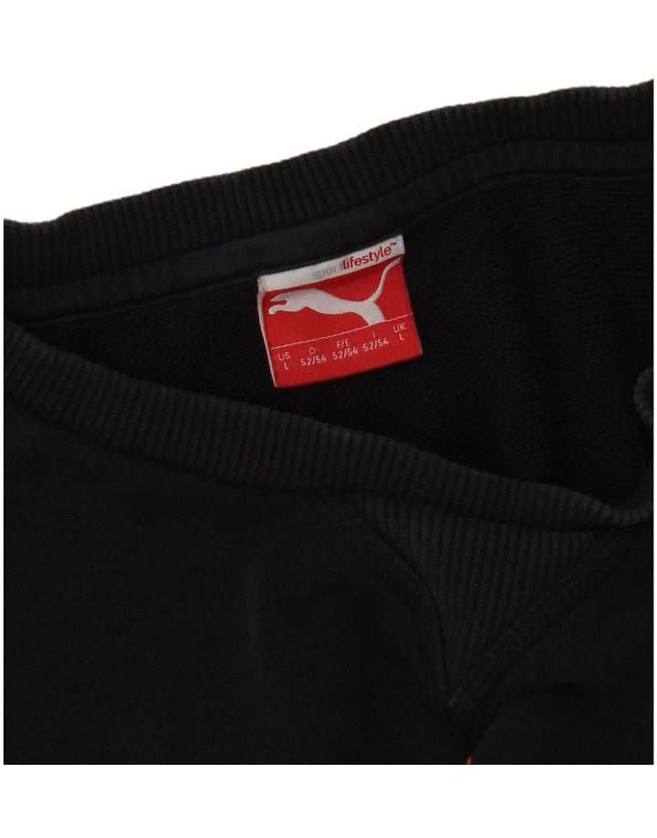 Puma Herre Grafisk Sweatshirt Jumper Large Marineblå