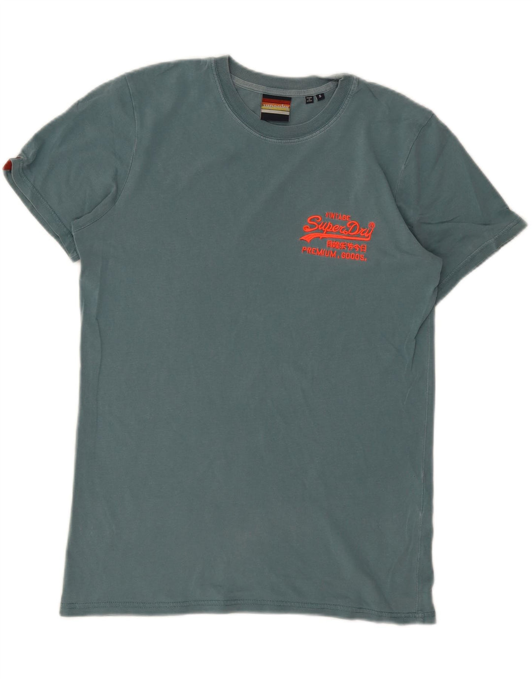 SUPERDRY Grafisk T-shirt top til mænd, lille blå bomuld
