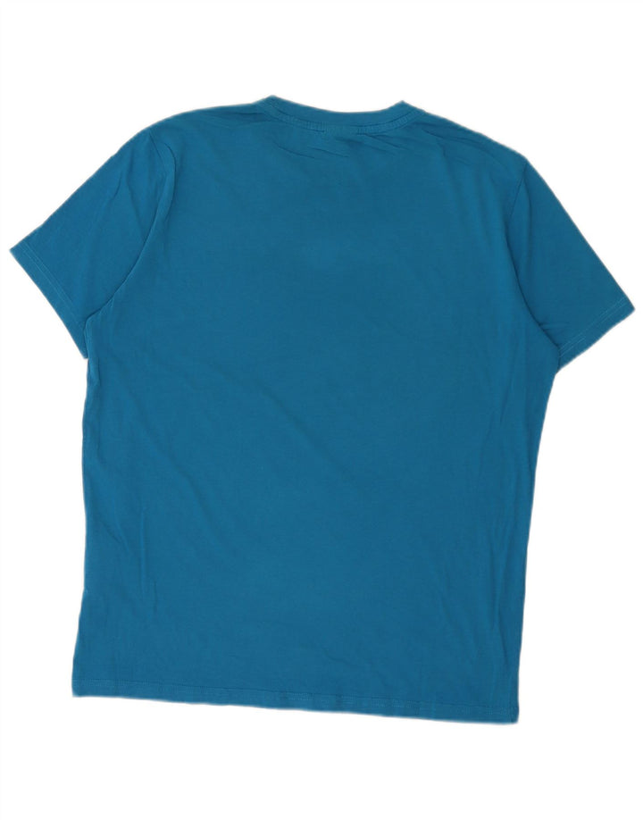 CHAMPION Herre T-Shirt Top Medium Blå Bomuld