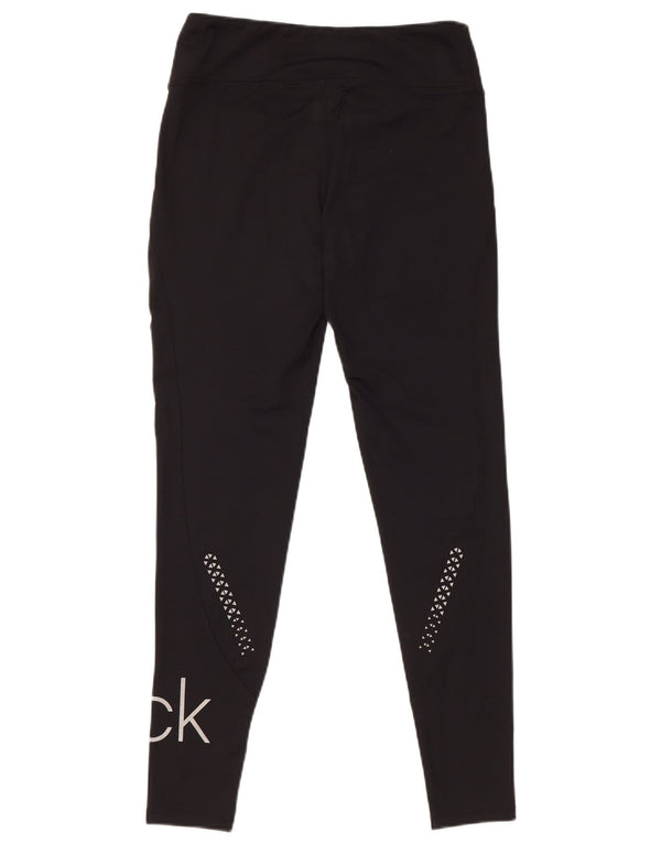 Calvin Klein Dame Golf Grafiske Leggings UK 10 Small Black Polyester