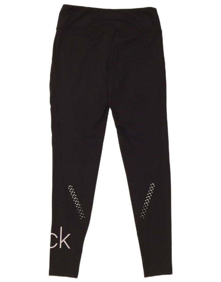 Calvin Klein Dame Golf Grafiske Leggings UK 10 Small Black Polyester