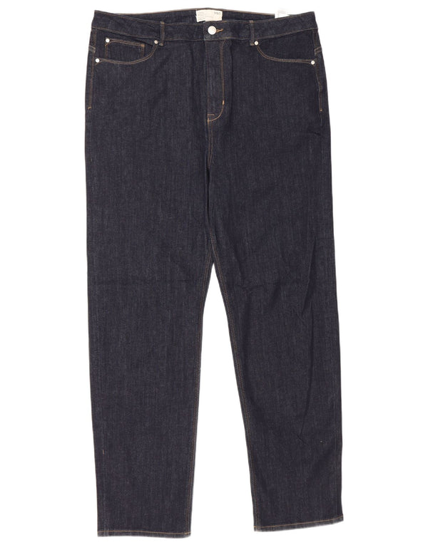 Marks & Spencer Dame Sienna Straight Jeans UK 20 2XL W38 L30 Navy Blue