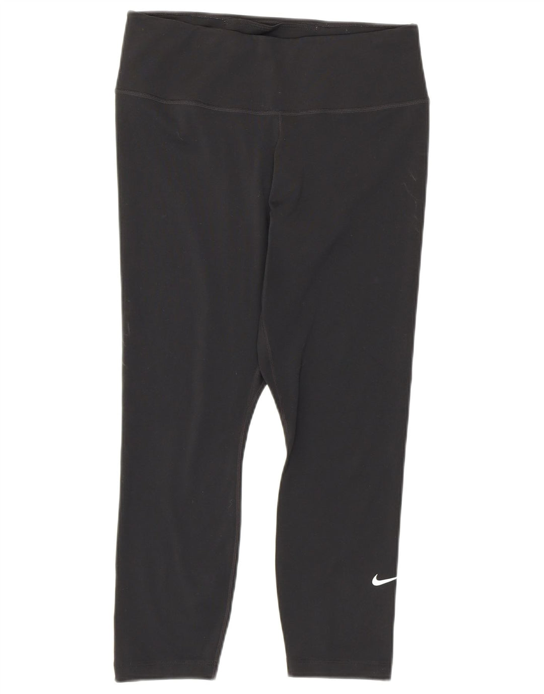 Nike Dame Dri Fit Capri Leggings UK 12 Medium Sort Polyester
