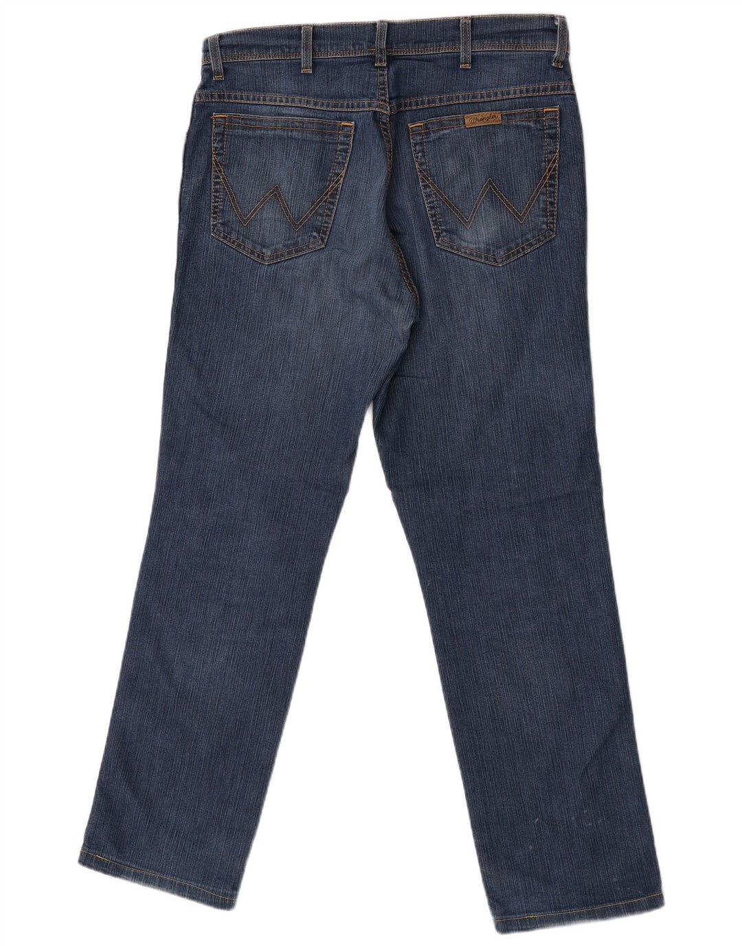 Wrangler Herre Regular Fit Straight Jeans W33 L29 Blå Bomuld