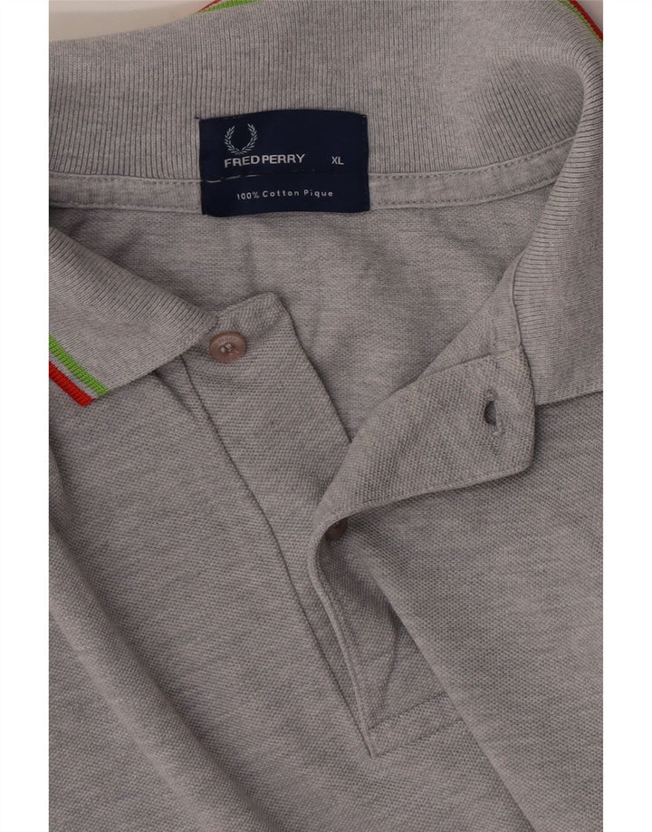 Fred Perry Herre poloshirt XL Grå Flecked Bomuld