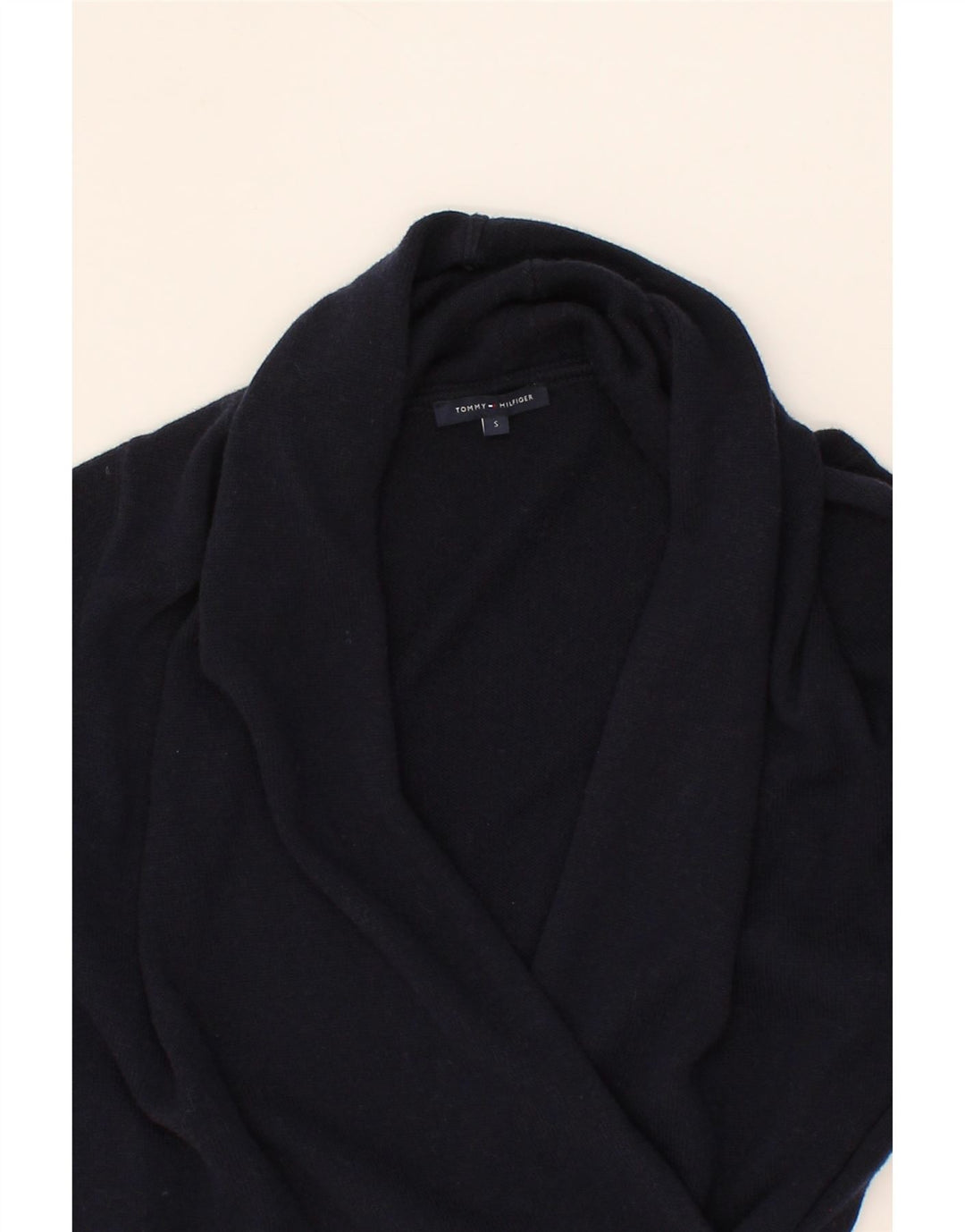 TOMMY HILFIGER Womens Cardigan Sweater UK 10 Small Navy Blue Vintage Tommy Hilfiger and Second-Hand Tommy Hilfiger from Messina Hembry 