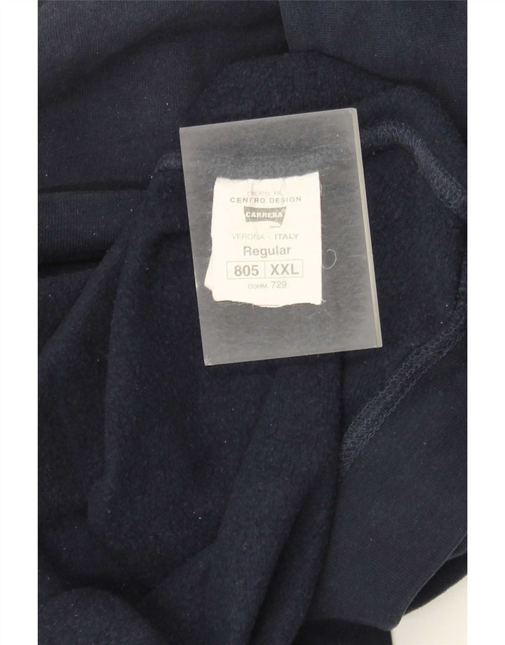 Carrera Herre Grafisk Sweatshirt Jumper 2XL Marineblå Bomuld