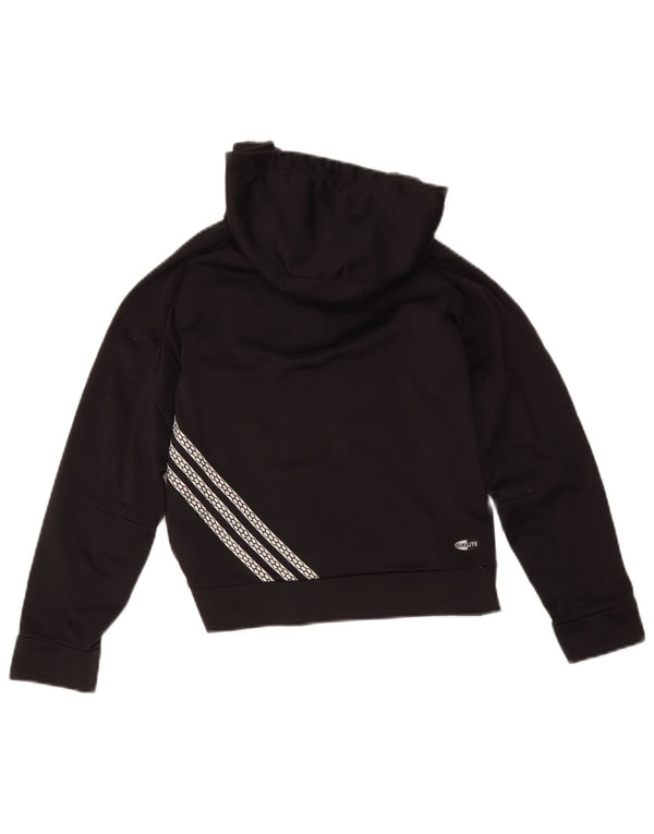Adidas Boys Climalite hættetrøje med lynlås 9-10 år Sort Colourblock