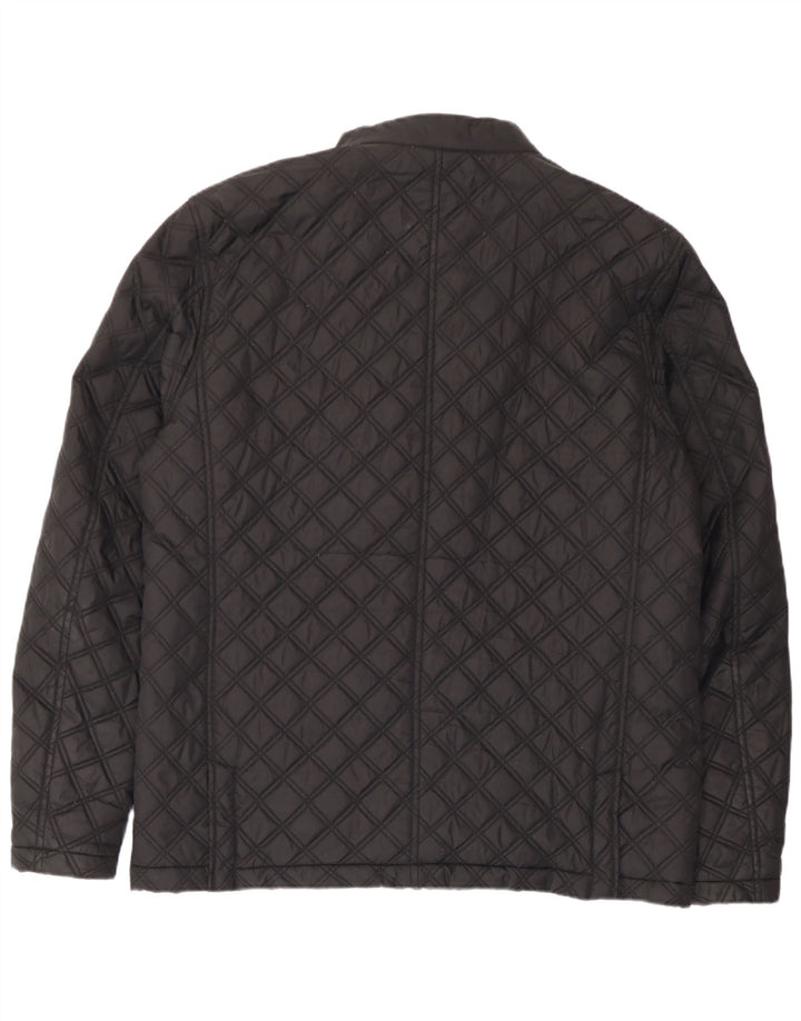 Superdry Herre quiltet jakke UK 44 2XL sort nylon