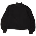 Zara Dame Langærmet Oversized Bluse Top UK 10 Small Black Bomuld