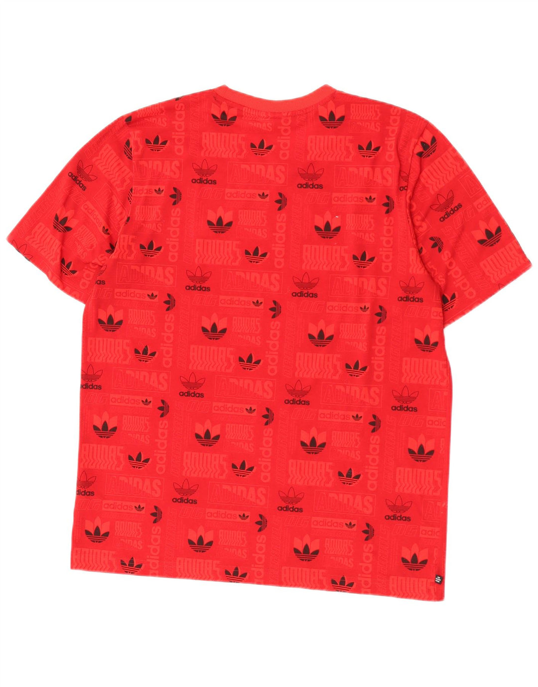 Adidas Herre Regular Graphic T-Shirt Top Medium Rød Polyester