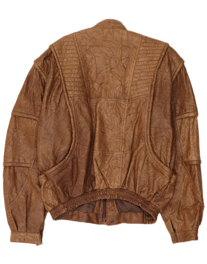Vintage herre læderjakke UK 42 XL Brun