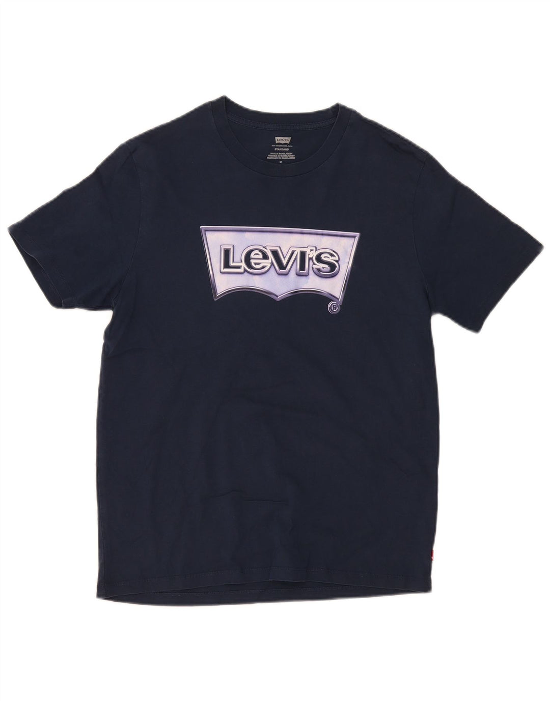 Levi's Herre Standard Fit Grafisk T-shirt Top Medium Marineblå Bomuld