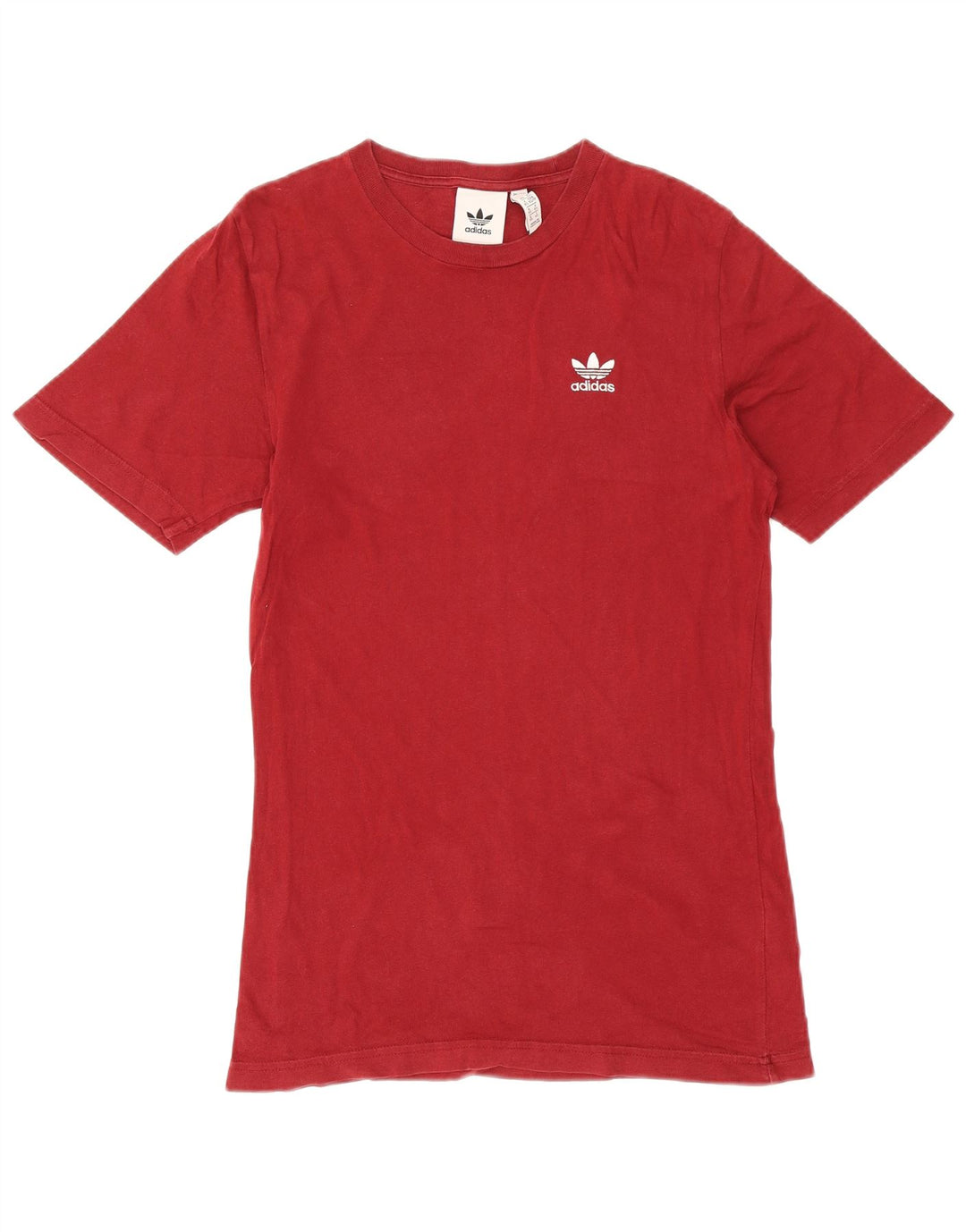 Adidas Herre T-Shirt Top XS Rød Bomuld
