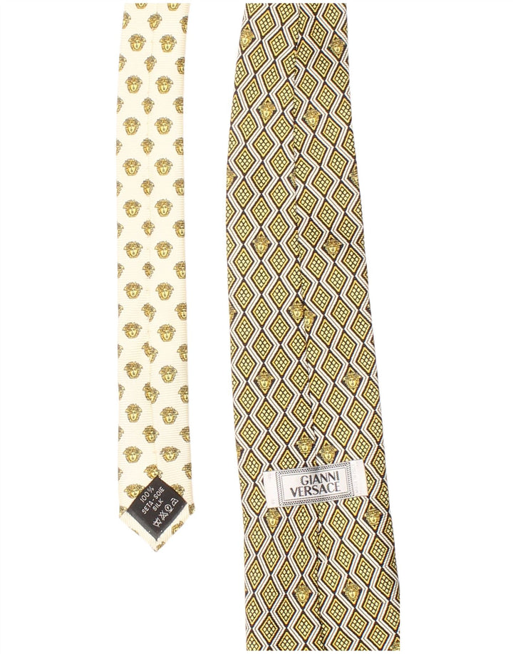 Gianni Versace Herre slips One Size Gul Geometrisk Silke Designer