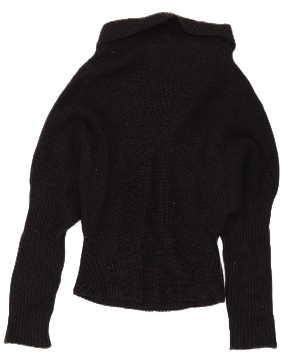 Stefanel Dame Rullehals Sweater UK 6 XS Sort Uld