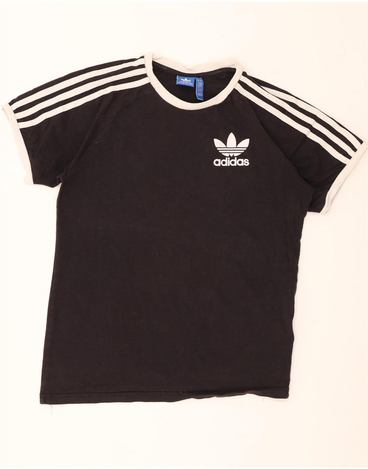 Adidas Herre T-Shirt Top Stor Sort Bomuld