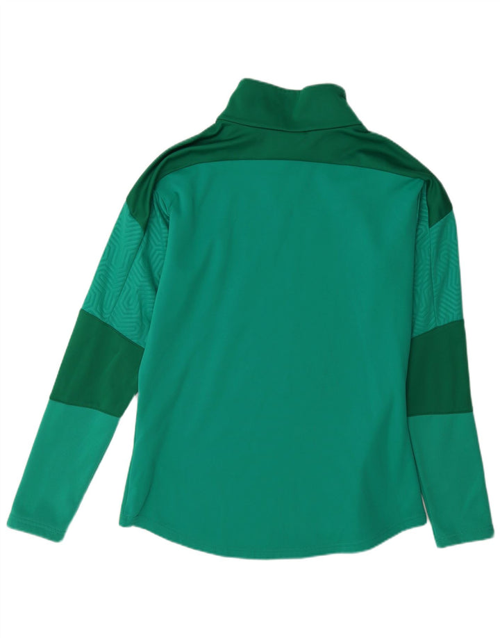 Puma Sweatshirt med lynlås til mænd mellem grøn Colourblock Polyester