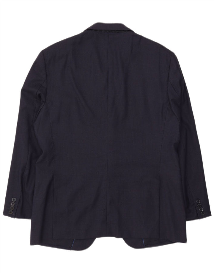 Massimo Dutti Herre 2-knaps blazerjakke EU 54 XL Marineblå Uld