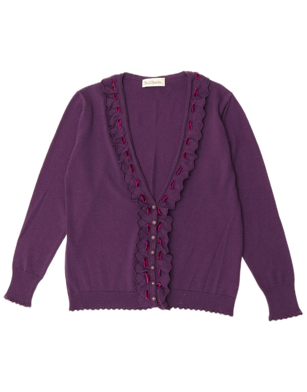 Renato Balestra Dame Cardigan Sweater IT 50 XL Lilla Merinould