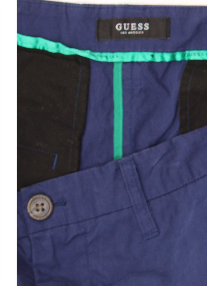 Guess Chino Shorts til mænd W32 Medium Blue Bomuld