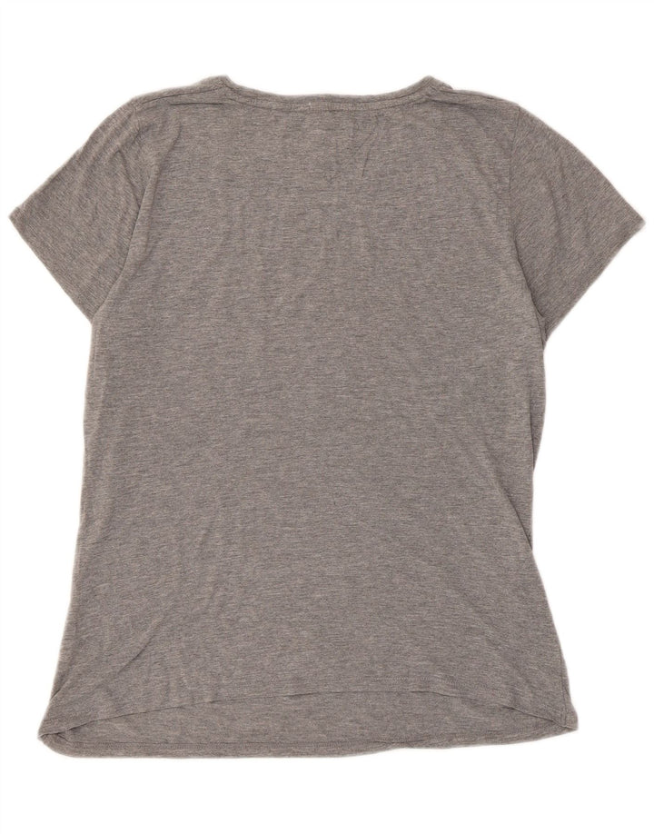 Tommy Hilfiger Dame Grafisk T-Shirt Top UK 14 Medium Grå