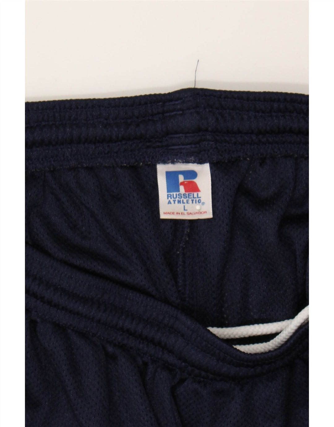 RUSSELL ATHLETIC Womens Sport Shorts UK 14 Large Navy Blue Polyester Vintage Russell Athletic and Second-Hand Russell Athletic from Messina Hembry 